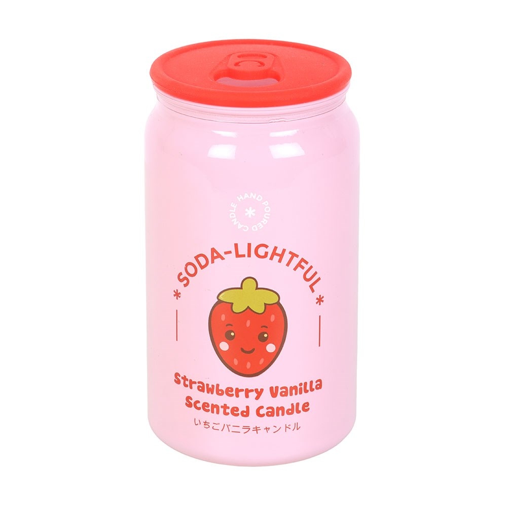 Something Different - Strawberry Vanilla Soda Can Scented Candle - Pink